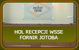 Zabudowa holu recepcji WSSE w Wałbrzychu, Fornir Jotoba